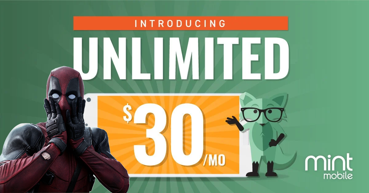 Screenshot of unlimited $30 offer from mint mobile